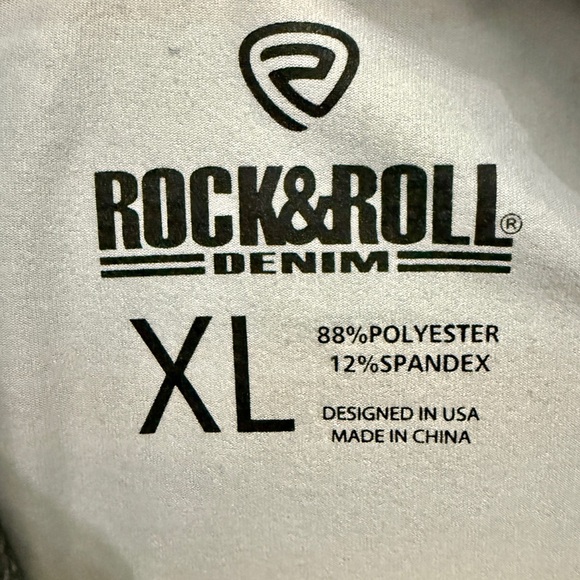 Rock & Roll Denim Multi Colored Turquoise Lightweight Hoodie Men’s Size - XL - Picture 9 of 13